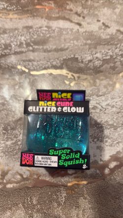 Nee Doh Nice Cube Glitter & Glow Squish Toy