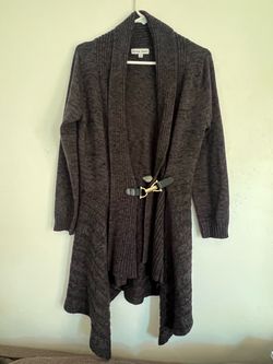 Divine Heart Long Knit Cardigan with Belt