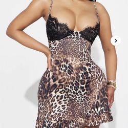 Cheetah Print Mini Dress 