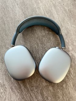 Blue AirPod maxes