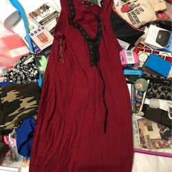Burgundy dress