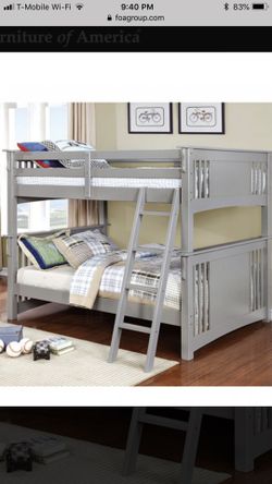 Full over full bunk bed Platform no need box spring