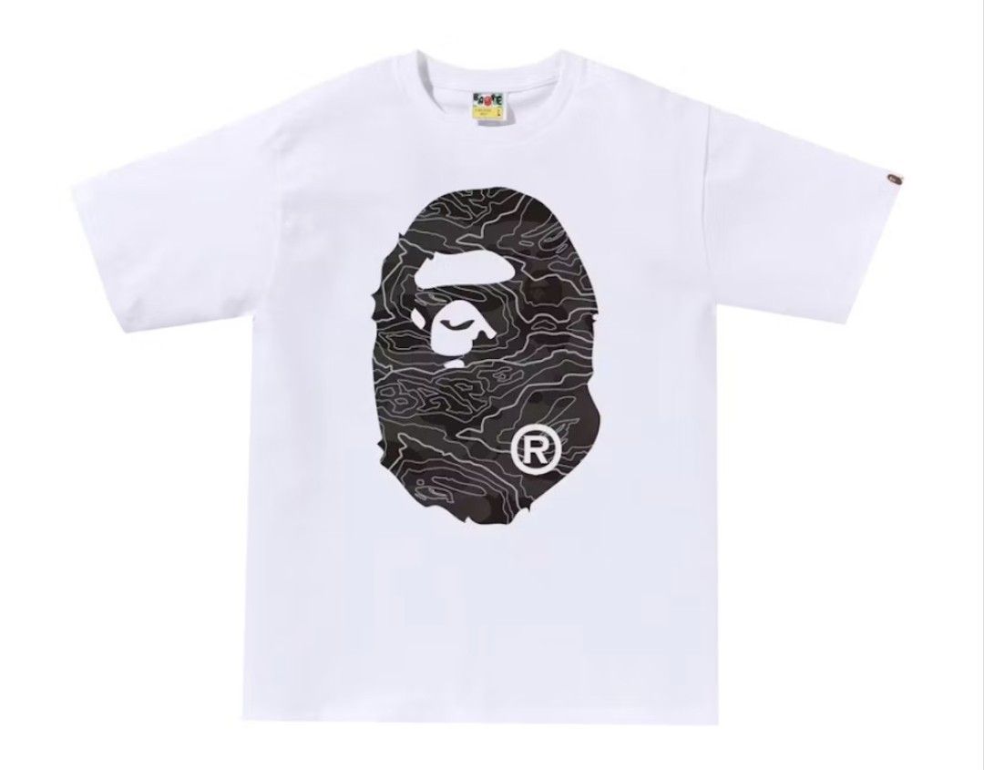 BAPE LINE CAMO REFLECTIVE TEE 'WHITE'