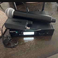 Shure GLXD124R+/85 Digital Wireless Combo Rackmount System with SM58 Capsule and WL185 Lavalier Microphone