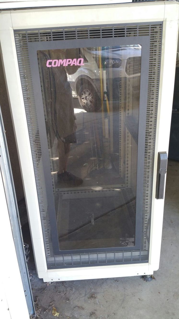 Portable Compaq server rack