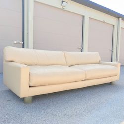 Vintage Modern Leather Sofa - Free Delivery