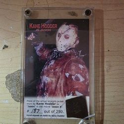Rare Jason Card Signed By Kane Hodder  