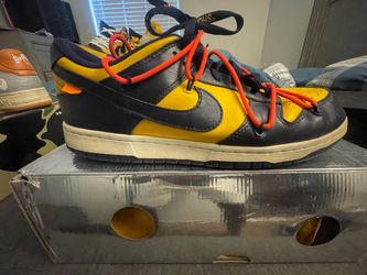 Off White Dunks Navy And gold