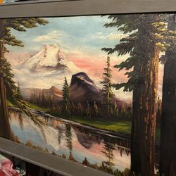 Lou Hamilton Mt Baker Chain Lake Original Painting 