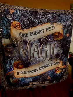 RARE ! Enchanting, Charming Nagical Wall Hanging / Bed Cover by Heather Fawcett 60ā x 60ā