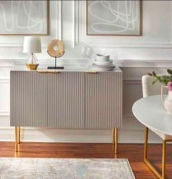 Beautiful Mid-century Modern Style Buffets / Sideboard Taupe (New)