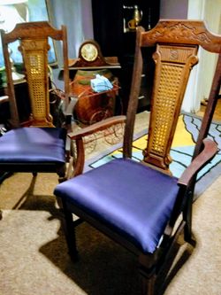 Pair of antique head chairs