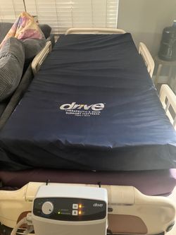 Full electric bed frame and rails with mattress