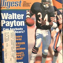 Football Digest Feb 1987 Water Payton