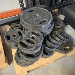 Iron grip urethane Olympic weight plates Exercise fitness