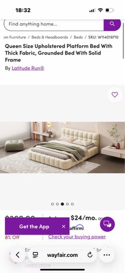 Queen Sized Platform Bed Frame
