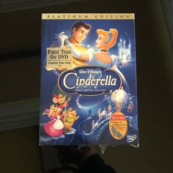 Cinderella Platinum Edition DVD 2 Disc Special Edition (brand New With Cinderella Slipper Necklace)
