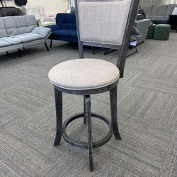 French Country Swivel Counter Height Stool, New