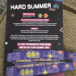 2 GA+ Hard Summer Tickets