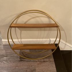 Gold Wooden Shelf