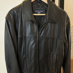 Dockers Leather Jacket Men’s Medium