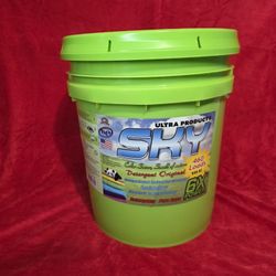 5 GALLON BUCKET OF DETERGENT/ SOFTENER   CUBETA DE 5 GALONES DE DETERGENTE O SUAVIZANTE