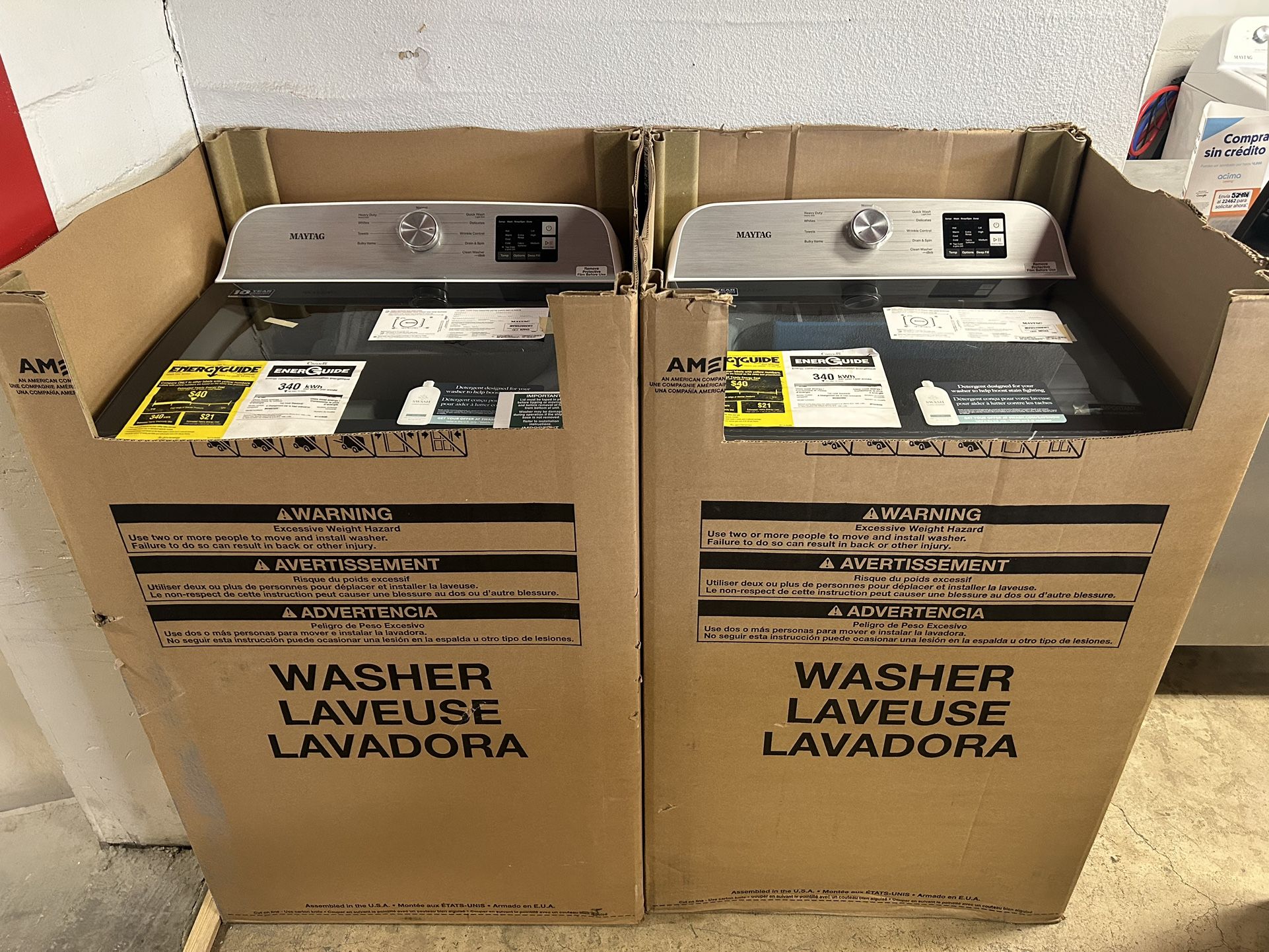 Brand New Maytag Single Washers 699 Each for Sale in San Antonio, TX