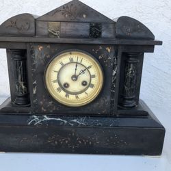 Mantle Clock Antique Marble Chiming
