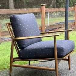 Kofod Larsen for Selig Mid Century Walnut Lounge Chair