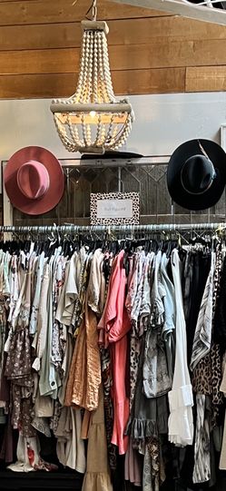 STRANDED WOODEN BEAD CHANDELIER 