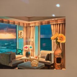 Big vase with big yellow flowers