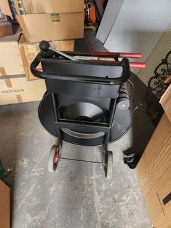 Heavy Duty Strapping Cart, Slightly Used with Multiple Accesories Included