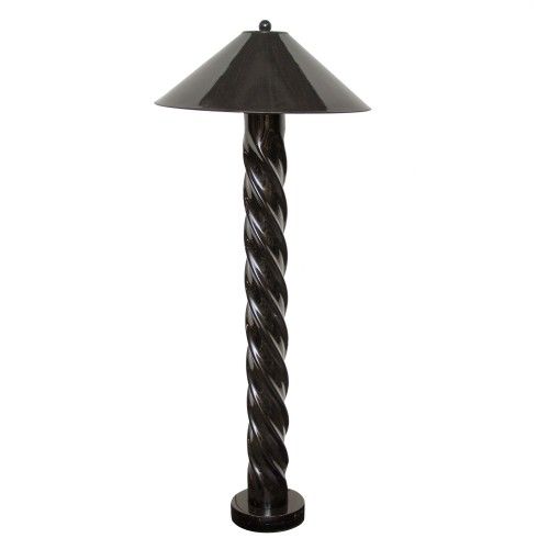Vintage black liqueur spiral lamp