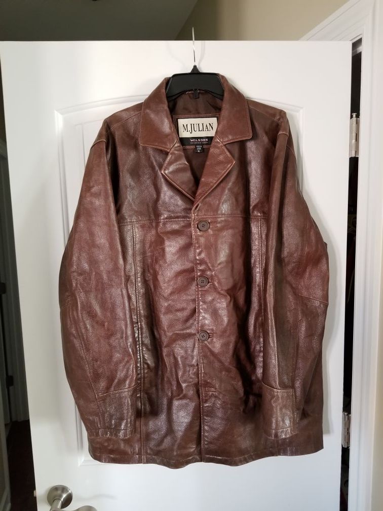 Brown leather jacket from Wilson's leather