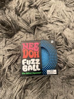 Needoh Fuzz Ball The Velvet Squeeze Authentic Blue
