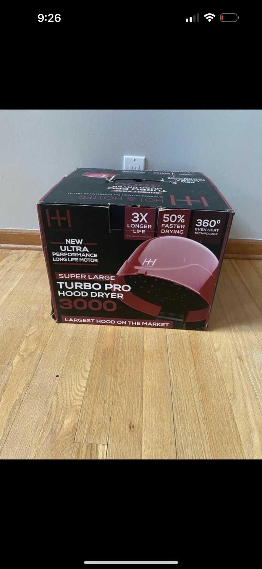 Hot & Hotter super Large Turbo pro Hood dryer 3000