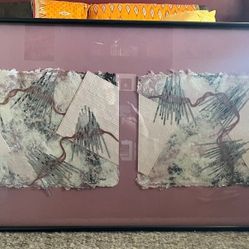 Big Heavy Glass Picture / Decor 