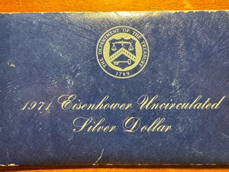 1971 s Eisenhower dollar 40 %silver us mint blue envelope unc