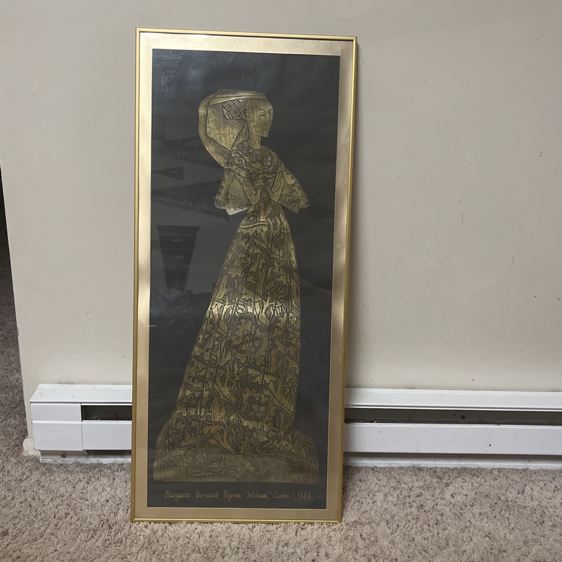 Margaret Bernard Peyton, Cambs 1484 Framed Litho