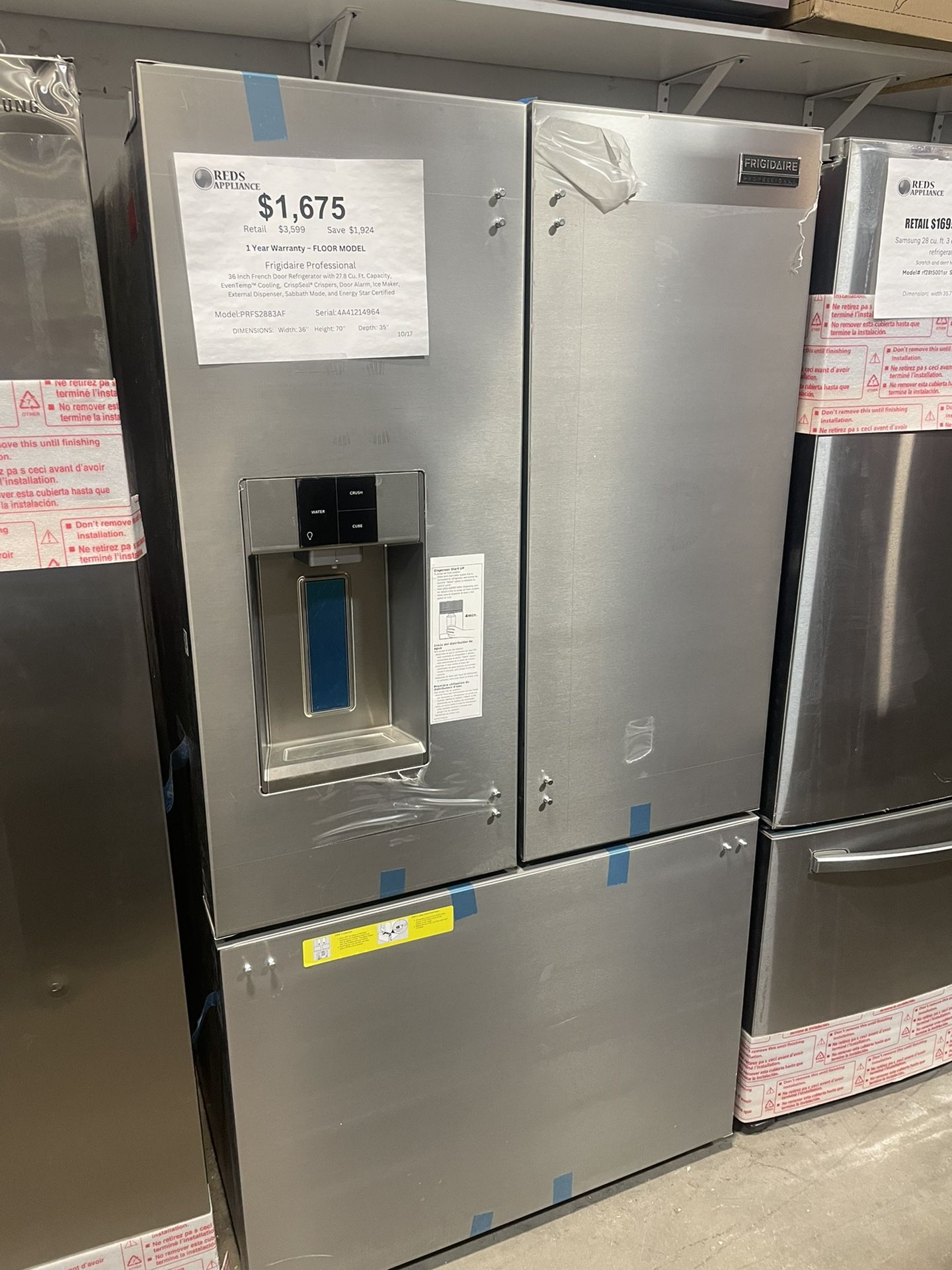 Frigidaire Professional French Door Refrigerator New