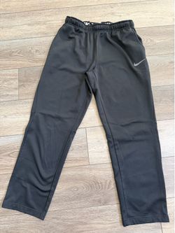 Nike Sweatpants Mens L Black Joggers Swoosh Logo Athletic Lounge Pants Dri-Fit