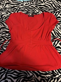 red babydoll top