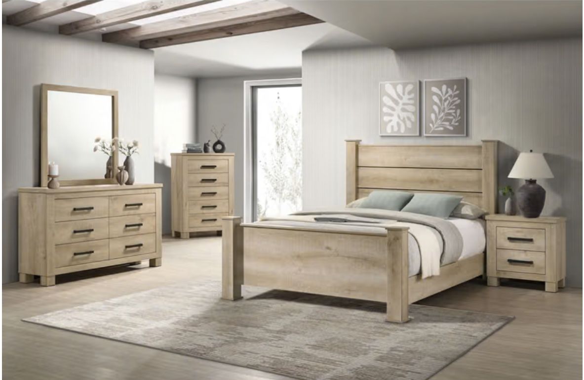 For A Limited Time Only 5 Pc Queen Bedroom Set Sale . Includes Dresser,mirror, Nightstand And Chest 