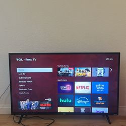 TCL 43” LED 4K Roku TV