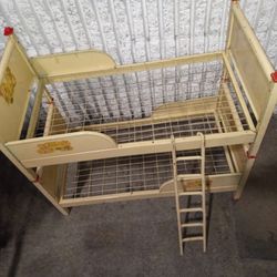 Antique childs miniature amso 1950s or later  double doll e bunk beds