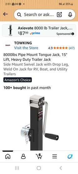 Swivel jack rvs trailers