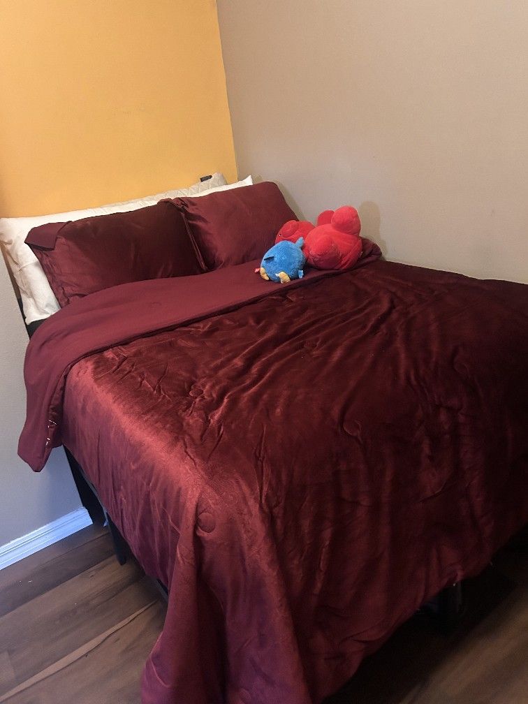 Full Size Metal High Platform Bed OBO