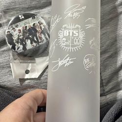 BTS cup and pin
