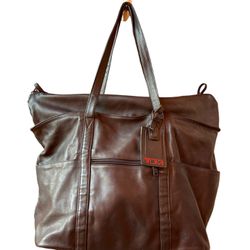 Tumi Alpha Nappa Leather Large Carry-on Weekender Tote Bag, *45L