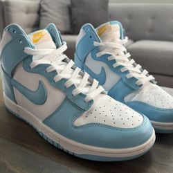 nike dunk high top blue chill